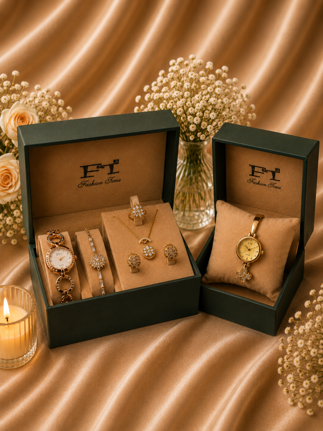 FT Premium Gift Box Set — Watch, Necklace & Bracelet