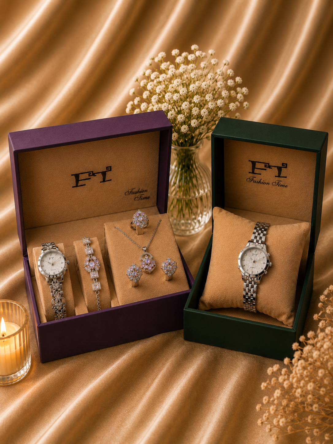 FT Premium Gift Box Set — Watch, Necklace & Bracelet