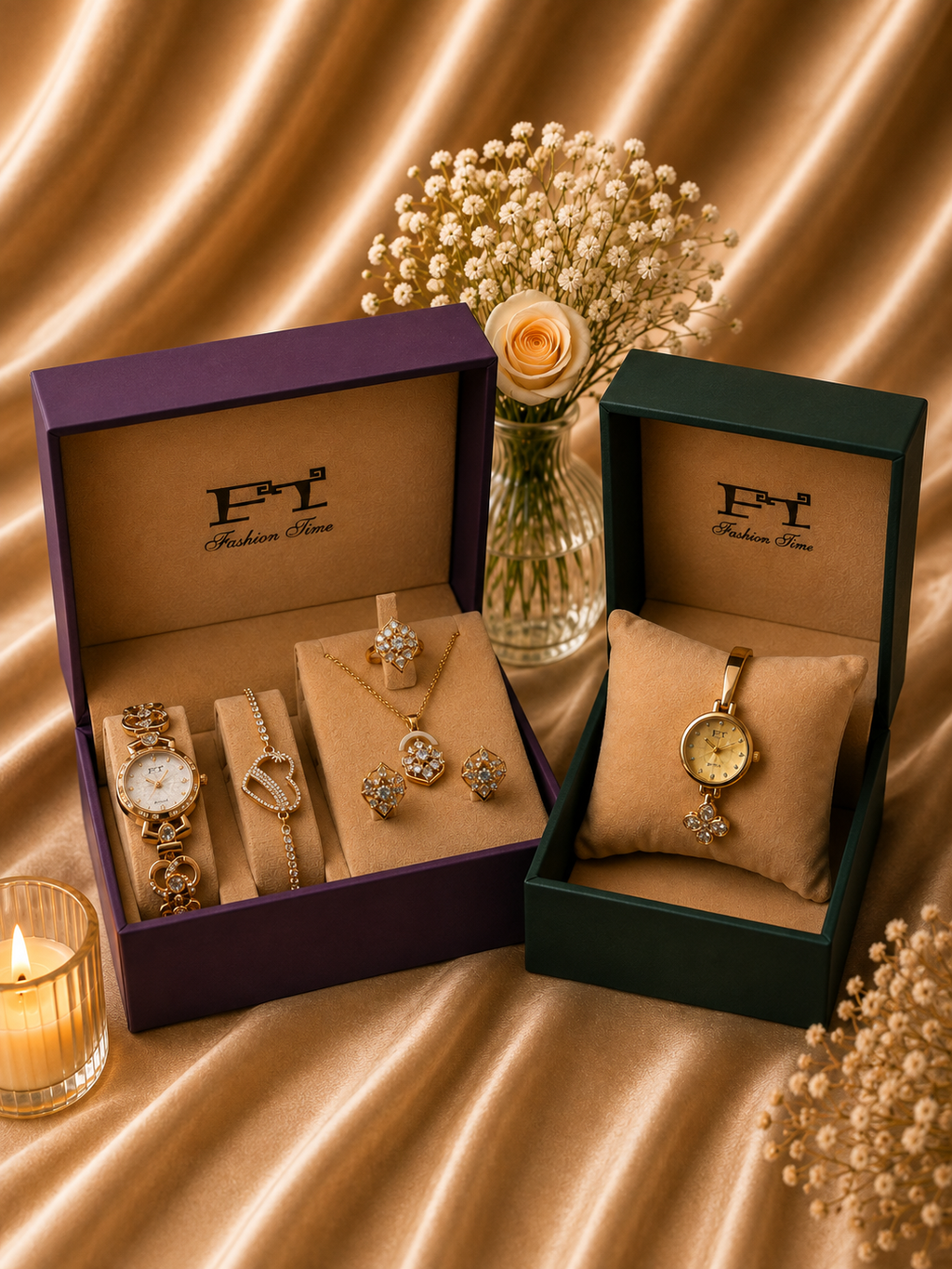FT Premium Gift Box Set — Watch, Necklace & Bracelet