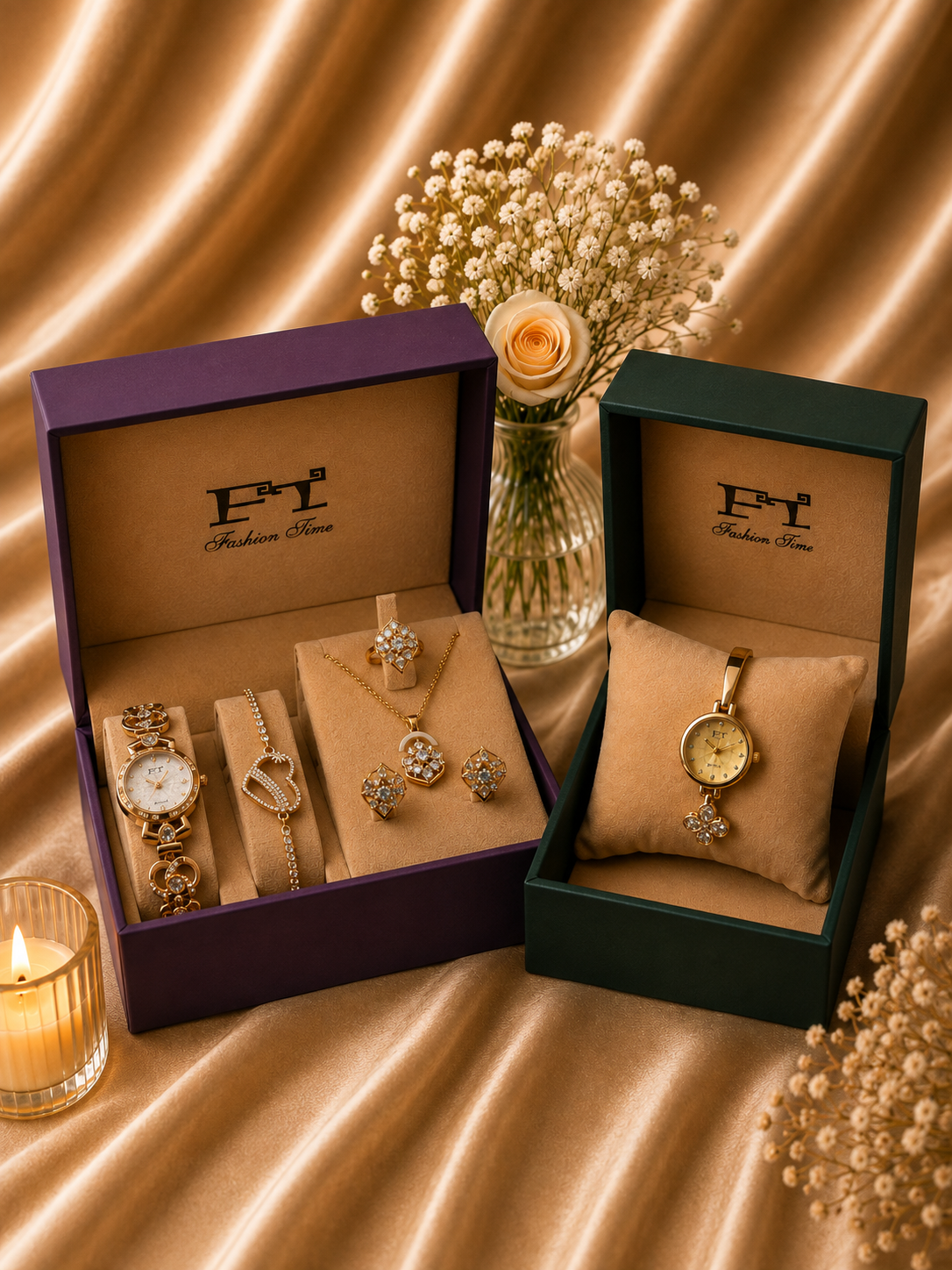 FT Premium Gift Box Set — Watch, Necklace & Bracelet