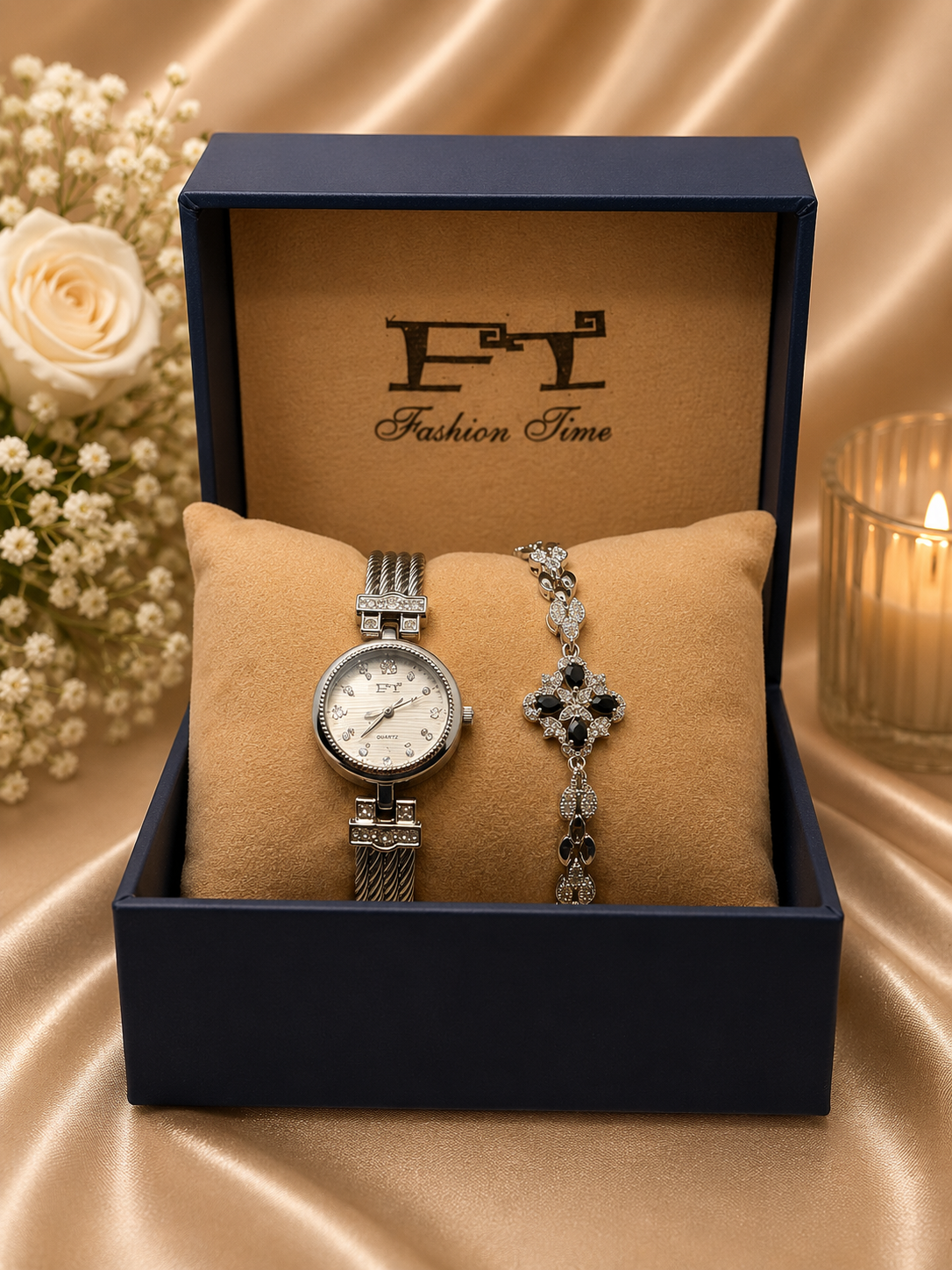 FT Velvet Gift Box Set — Women's Watch & Bracelet