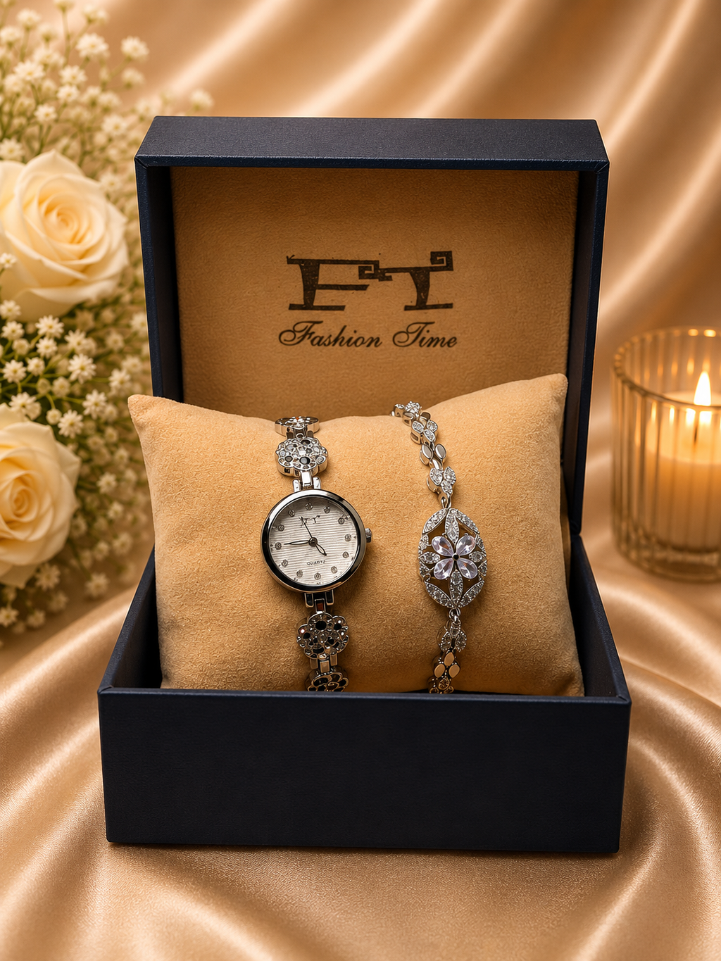 FT Velvet Gift Box Set — Women's Watch & Bracelet