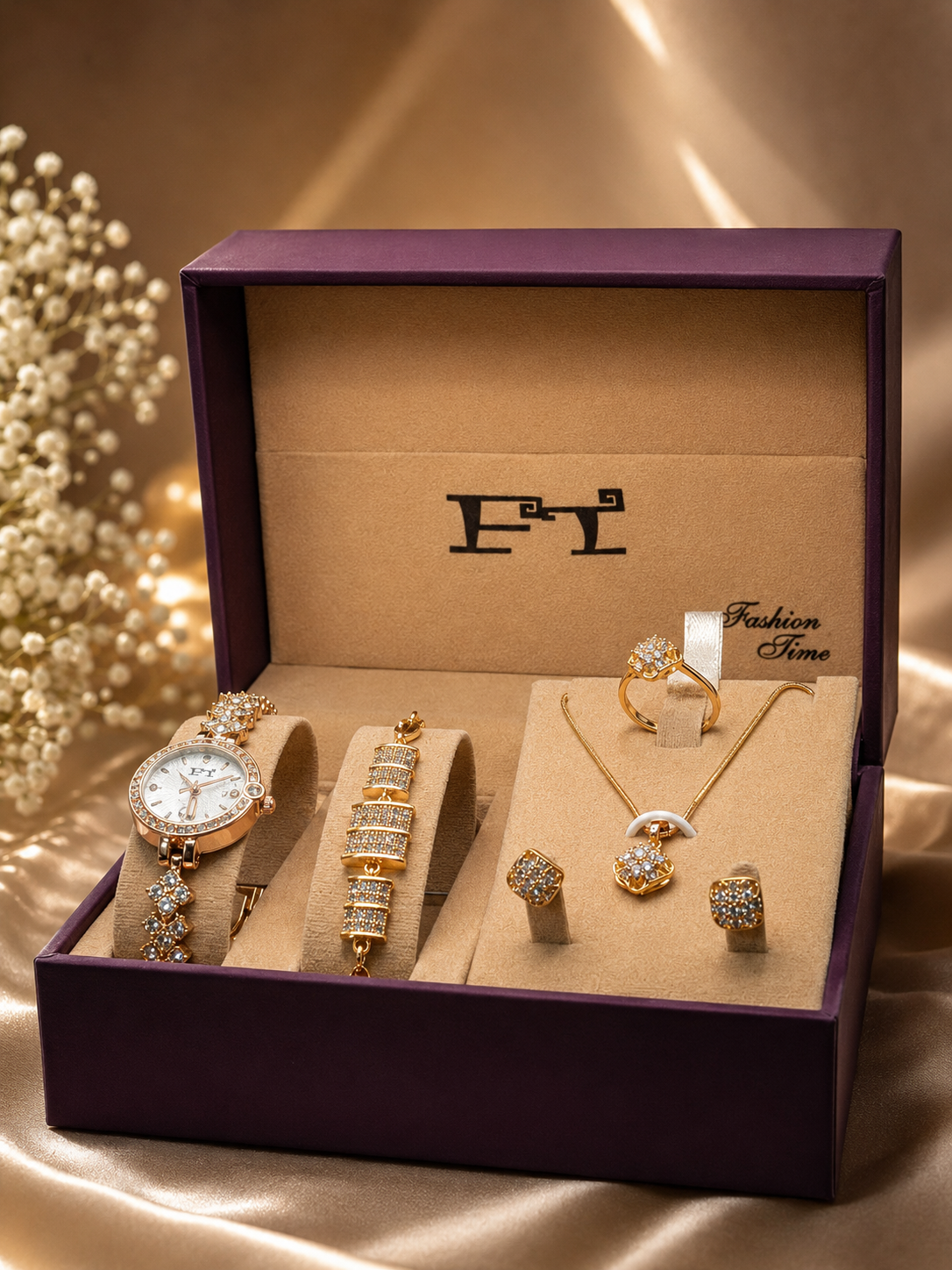 FT Premium Gift Box Set — Watch, Necklace & Bracelet