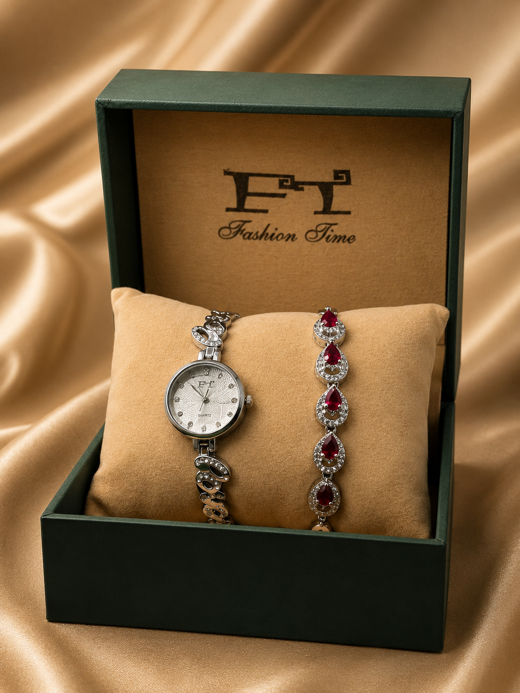 FT Velvet Gift Box Set — Women's Watch & Bracelet