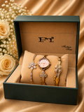 FT Luxury Gift Box Set — Watch, Necklace & Earrings (Set B)